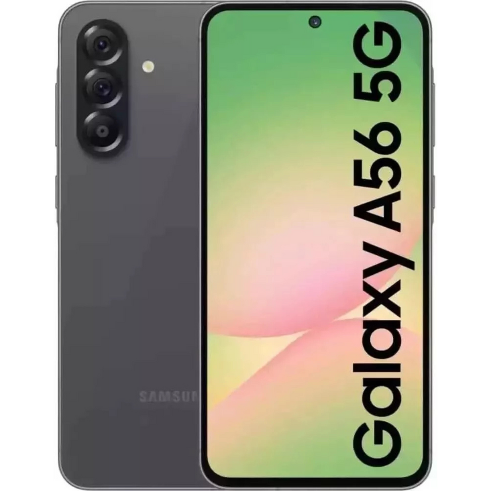 Samsung Galaxy A56 showcasing the front and back of the phone.