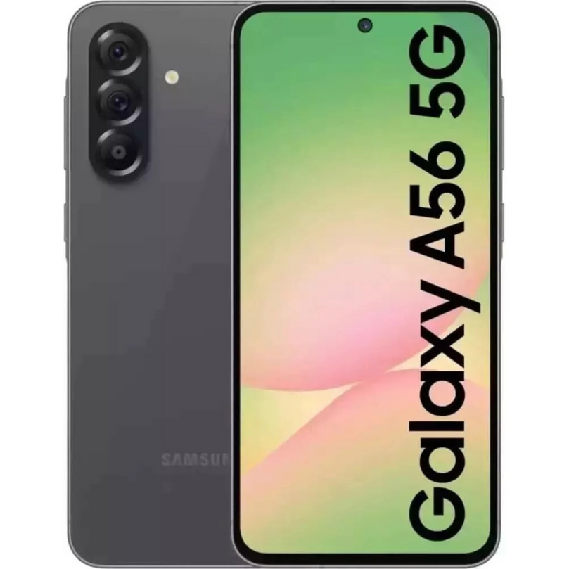 Samsung Galaxy A56 showcasing the front and back of the phone.