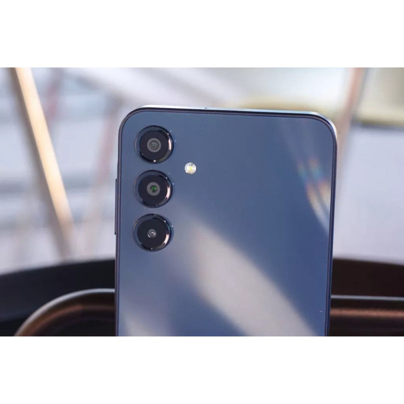 Galaxy A16 in blue showcasing the back