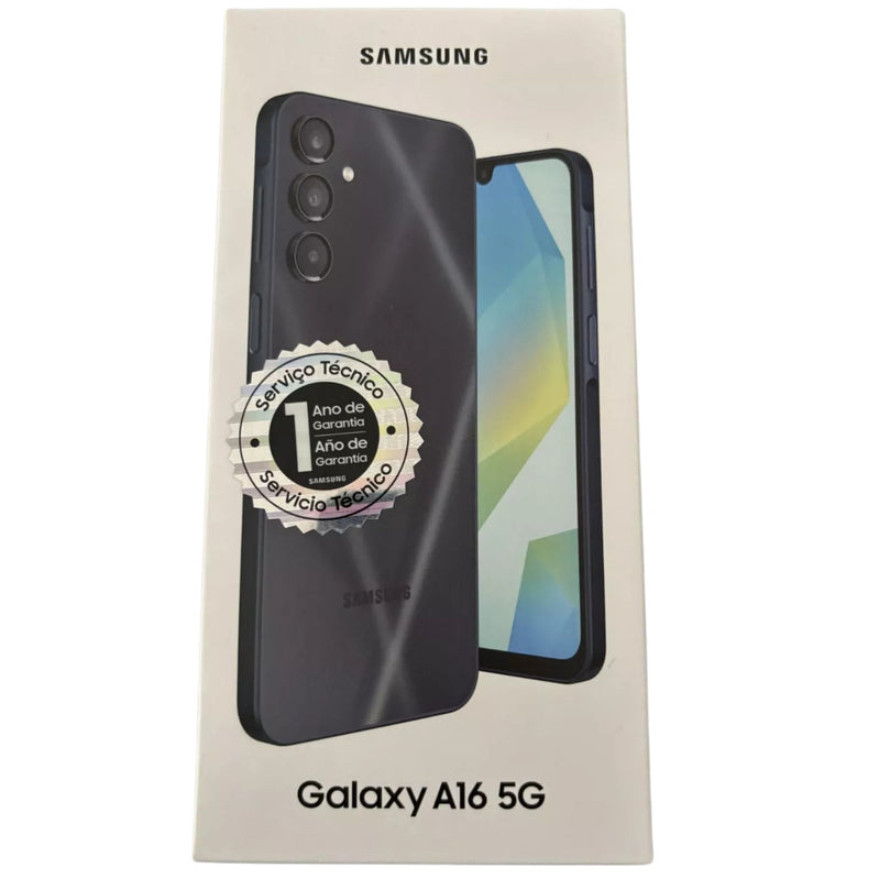 Galaxy A16 box showcasing the front and back