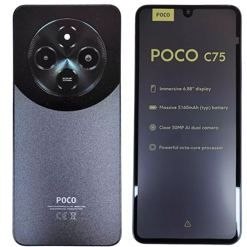 POCO in black showcasing the front and back