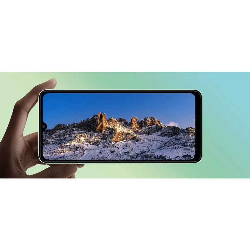 Xiaomi Redmi A3X banner being held up.