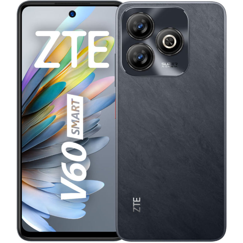 ZTE BLADE V60 in black showcasing the home screen.
