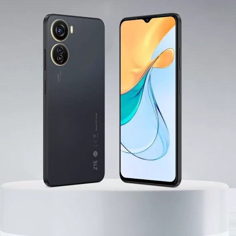 ZTE Blade V50 showcasing the front and back of the phone.